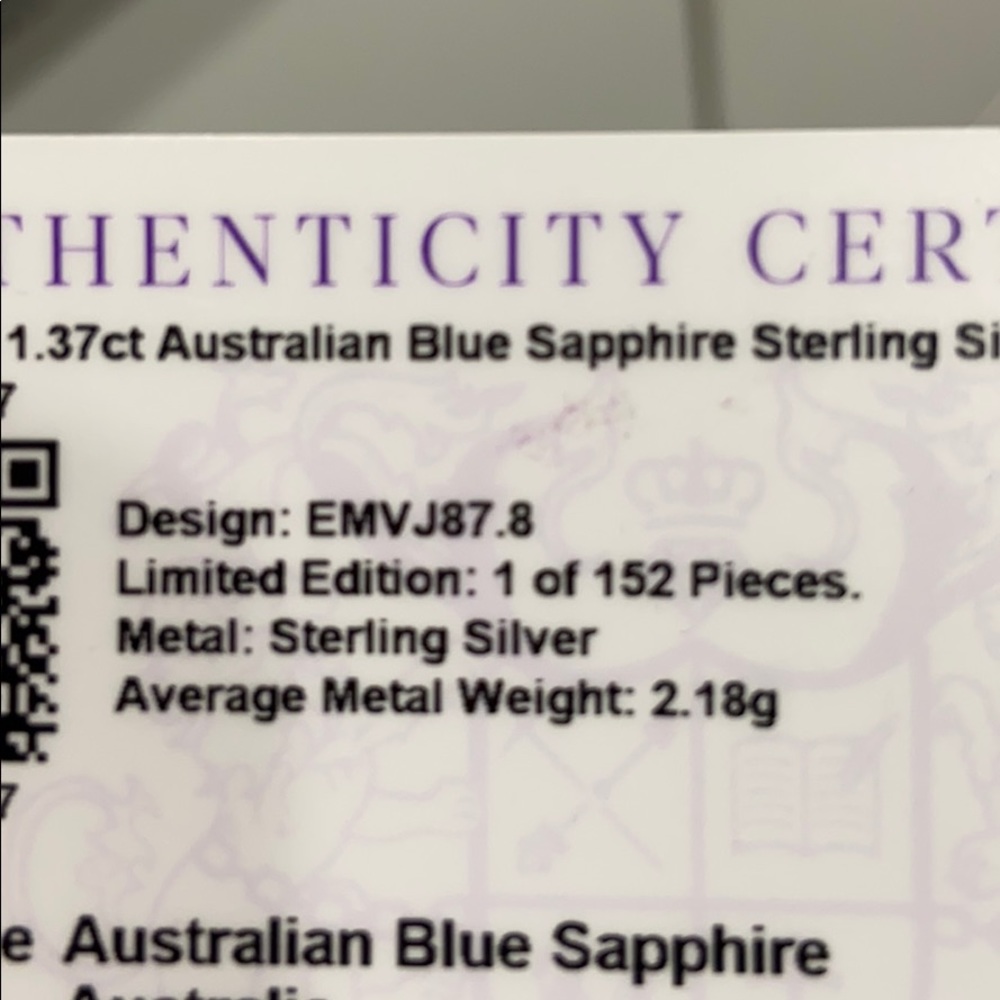 ❤️GIFTED❤️Limited Edition Blue Sapphire Sz 7 - Picture 8 of 16